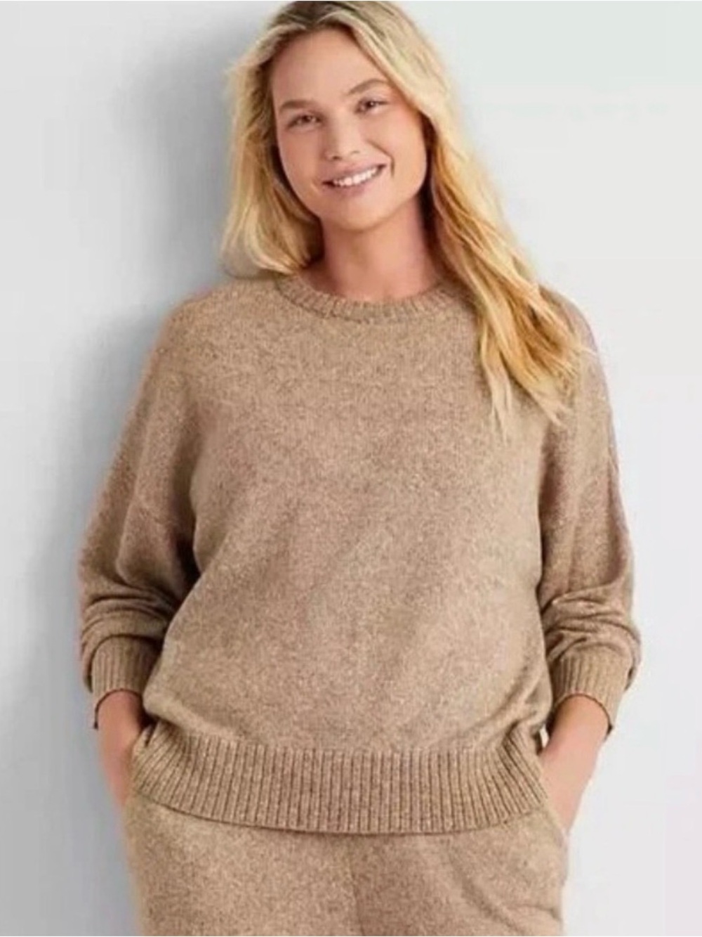 State of Day Women's Indulge & Rest Sweater Taupe Heather Size Medium